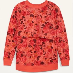 Floral nursing sweatshirt
